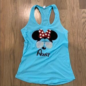 Disney “Aunt” Minnie Mouse tank top aqua blue
